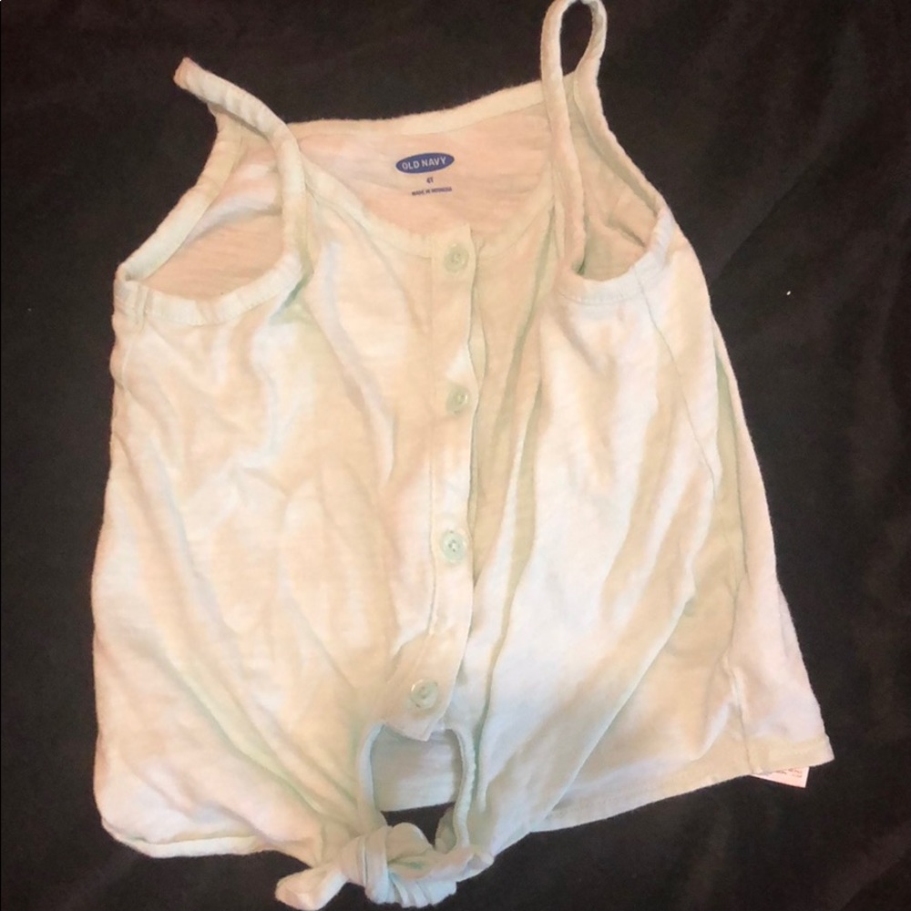 Old navy tank top, pet free/smoke free home.